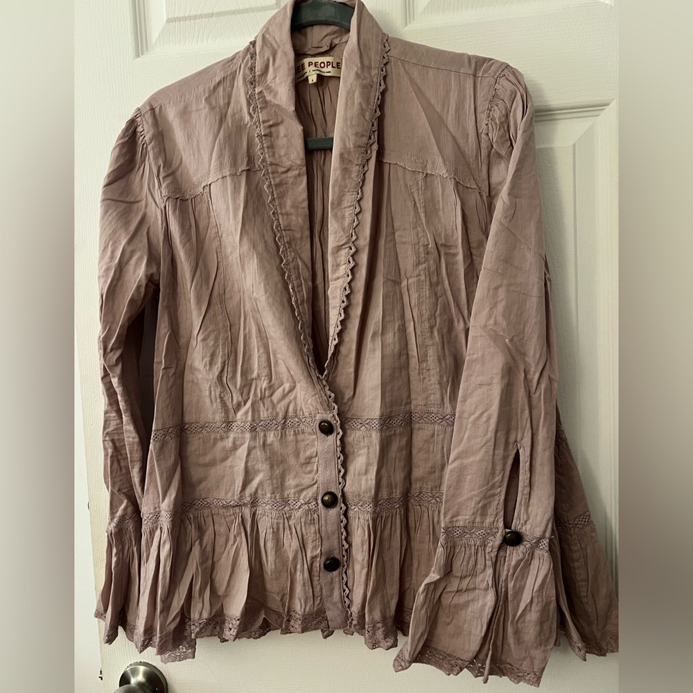 Free People Dusty Pink Blazer